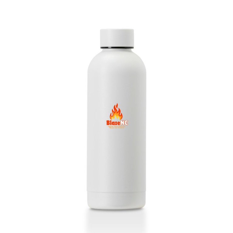 Blaze Netball - Stainless Steel Bottle - 500ML - White